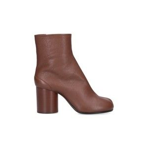 Maison Margiela Split-Toe Brown Leather Ankle Boots - NWT